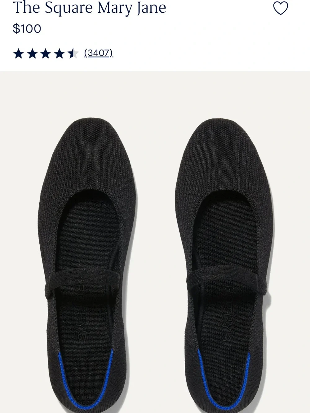 Rothy's Women's Black and Red Mary Jane Flats